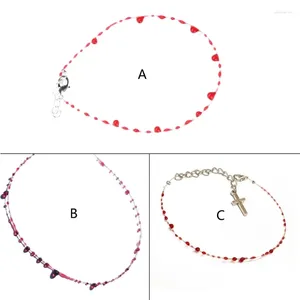 Choker Vintage Fashion Red Blood Drop Bracelet / Collier Hip Hop Punk Pendant Collier Banquet Bijoux Accessoires pour l'homme