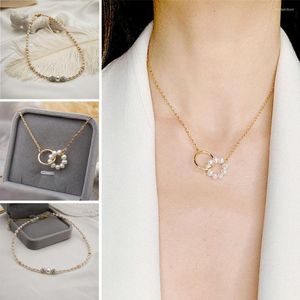 Ras du cou Vintage naturel collier de perles d'eau douce pour les femmes fermoir à bascule cercle colliers bijoux Design Original fête de mariage