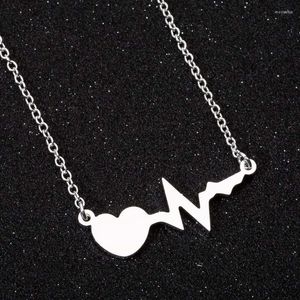 Choker Wangaiyao2023 Mode roestvrij staal hartslag ketting vrouwelijkheid Creative Love Love Love Love Love Sieraden Holiday Gifts