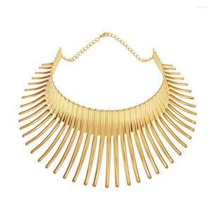 Choker Femmes Africa Torque Collier Exagéré Réglable À La Mode Longue Durée Géométrie Forme