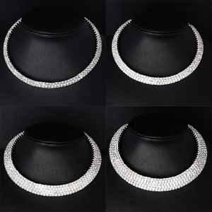 Choker Women Fashion Full Crystal Necklace Classic Bridal Wedding Dress Accessories Chokers