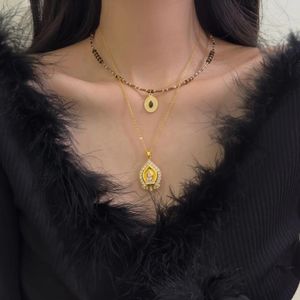 Collier ras du cou YOUNGX Style Maillard Vintage en pierre naturelle, rétro élégant œil de tigre, colliers de perles faits à la main pour femmes
