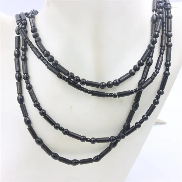 Gargantilla ZFSilver Joyería de moda Moda de lujo Cilindro hecho a mano Collar de coral negro Diseño Encantos Accesorios para mujeres Fiesta Regalos elegantes