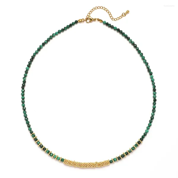 ZMZY – collier ras du cou en petites pierres et perles, 2-3mm, Quartz naturel à facettes, mode fête pour femmes, bijoux cadeau pour filles