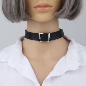 Gargantillas 1 PC Mujeres Chicas Punk Gargantilla Cadena Goth Collar de cuero Collar de moda Joyería Llegada Ras de Cou 231019