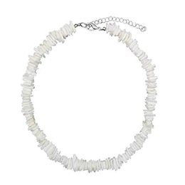 Colliers 2021 Bohème Naturel Puka Shell Blanc Couleur Irrégulière Puce Collier Pour Femmes Hommes Collares De Moda Kolye239j