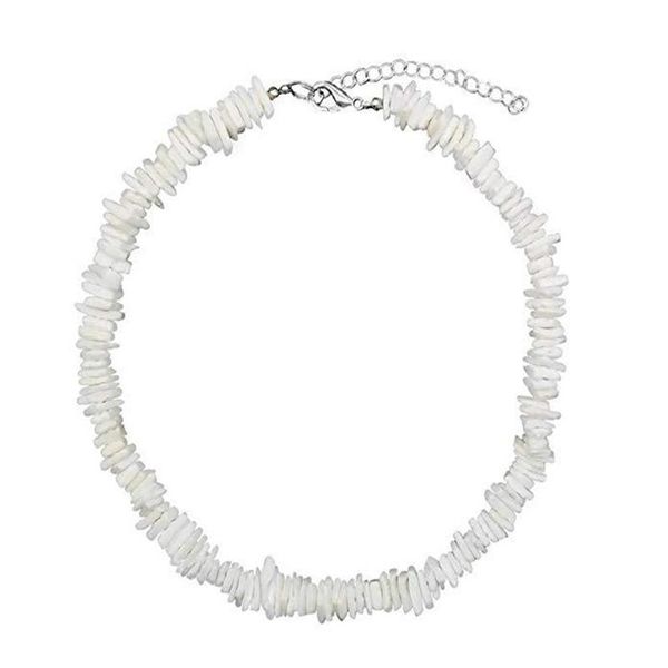 Colliers 2022 Bohème Naturel Puka Shell Blanc Couleur Irrégulière Puce Collier Pour Femmes Hommes Collares De Moda Kolye222e