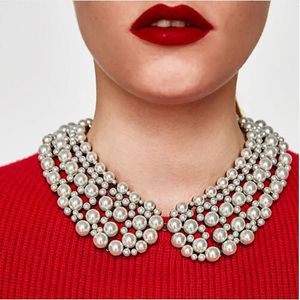 Sautoirs 3 Couleurs Tendance Déclaration Bijoux Simulé-perle Ras Du Cou Filles Chunky Bib Collier De Haute Qualité Pour Les Femmes En Gros F10030 230524