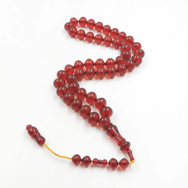 Sautoirs 45 perles Tasbih résine rouge chapelet musulman spécial gland Eid Ramadan cadeau arabe perles de prière islamique saoudien bracelet bijoux