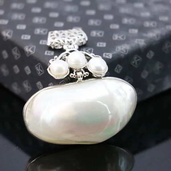 Sautoirs 47 * 20mm ethnique chic abalone perle d'eau douce perles de coquillage accessoires pendentif collier fabrication de bijoux artisanat bricolage cadeaux 231124