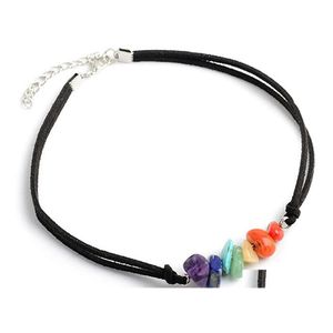 Chokers 7 Chakra Stone Choker Energy Healing Crystal Yoga Chokers ketting handgemaakte mtilayer armband sieraden kettingen voor vrouwen gi dhyvi