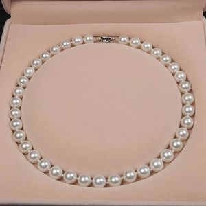 Sautoirs 810mm Collier de perles de coquillage naturel Rose Violet Perles blanches Élégantes Chaîne de mode féminine Bijoux Cadeaux 231109