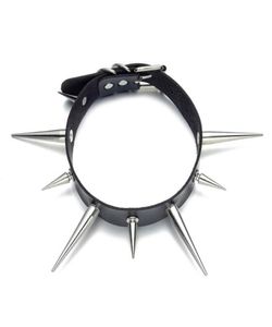 Chokers grote spike choker punk faux lederen kraag voor vrouwelijke mannen coole dikke klinknagels bezaaid chocker goth -stijl ketting accessoires8913761