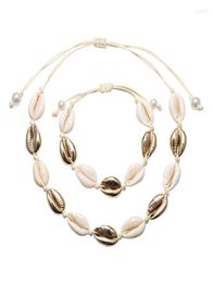 Chokers Bohemia Vintage Cowrie Conch Shell Hanger ketting Bracelet Handgemaakte Natuurlijke zeeschelp Ocean Sea Beach Sieraden Vrouwen Access7677202