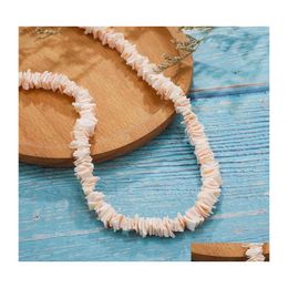 Chokers Boheemian Hawaii Puka White Clam Shell ketting Irregar Chips Seashell Summer Beach Statement Sieraden1 3533 Q2 Drop de Dh18o