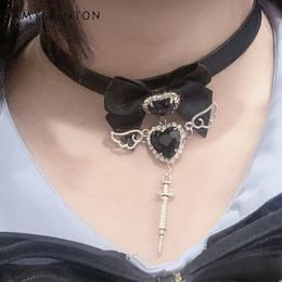 Sautoirs Bowknot Mignon Lolita Accessoires Collier Dames Collier Fait À La Main Mine Série Collier Doux Femmes Collares Para Mujer 230921