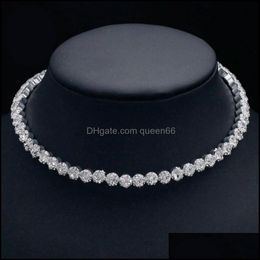 Gargantilhas nupcial moda cristal strass gargantilha colar mulheres acessórios de casamento corrente de tênis jóias gota entrega colares pend ot2mx