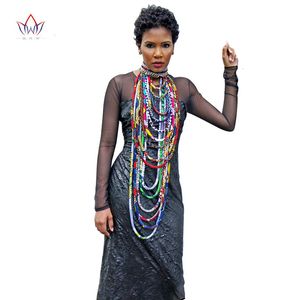 Sautoirs BRW africain Ankara collier cire impression tissu coloré collier châle africain Ankara collier fait main bijoux tribaux WYB084 230921