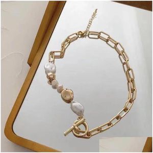 Chokers Choker Barokke Parel Werkketting Vrouwen Boho Natuurlijke Hanger Ot Gesp Vrouwelijke Sieraden Japan Koreaanse Mode Drop Levering Jewe Dh8E2