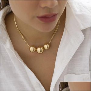 Colliers Collier ras du cou exagéré or grand cercle pendentif collier pour femmes collier en métal livraison bijoux colliers pendentifs Dhnyr