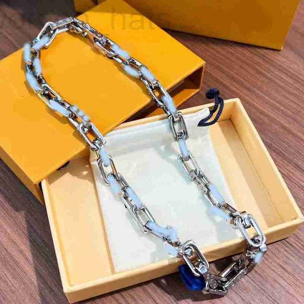 Colliers de haute qualité Punk Square Luxe Bamboo Joint Chaîne Colliers Hip Hop Pendentifs Trempe Épais Lien Collier Gothique Bijoux Hommes Cubain MONOGRAMME THTJ