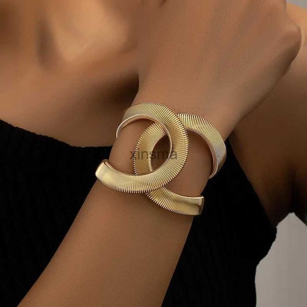 Sautoirs offre spéciale européenne et américaine personnalité design de luxe bracelet de printemps rétro exagéré croix bracelet bijoux à la main YQ240201