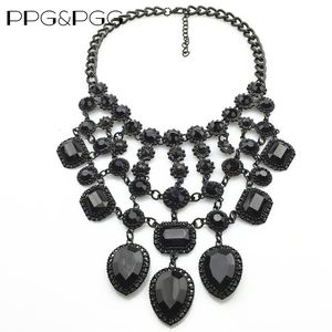 Sautoirs Mode Noir Pierre Gland Déclaration Grand Bib Collier Ras Du Cou Femmes Indien Maxi Grand Col Frange Colliers Bijoux za 230524