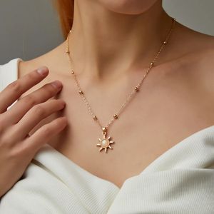 Chokers Mode Kristal Steen Lucky Zon Goud Kleur Hanger Ketting voor Vrouwen Trendy Verjaardagsfeestje Sieraden Gift 231020