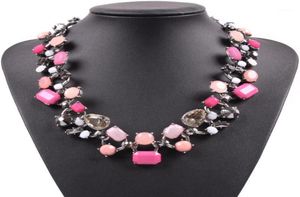 Chokers Fashion Designer Brand Crystal Resin Collier Chunky Statement Chauker Bib Bijoux pour femmes19556785