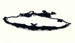 Chokers Fashion Goth Black Large Aile ouverte Colliers de chauve-souris volant Spooky Halloween Gift Men039s et femmes 039