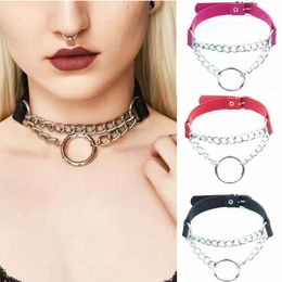 Chokers Gothic Black Spiked Punk Choker Collar Spikes Rivets Burded Chocker Necklace for Women Men Bondage Cosplay Goth je Dhgarden Dhmvt