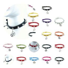 Chokers Gothic Black à pointes punk counker cols pointes rivets collier de chocker clouté pour femmes hommes de bondage cosplay goth je dhgarden dhzbt