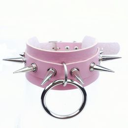 Chokers Gothic Black à pointes punk counchons coule-cols rivets collier de chocker clouté pour femmes hommes de bondage cosplay goth je dhgarden d otl2e