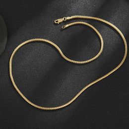 Chokers HOYON echte 18K ketting goud origineel zilver 925 ketting 2m 1820inch slang draak bot halskraag voor mannen vrouwen fijne sieraden 231129