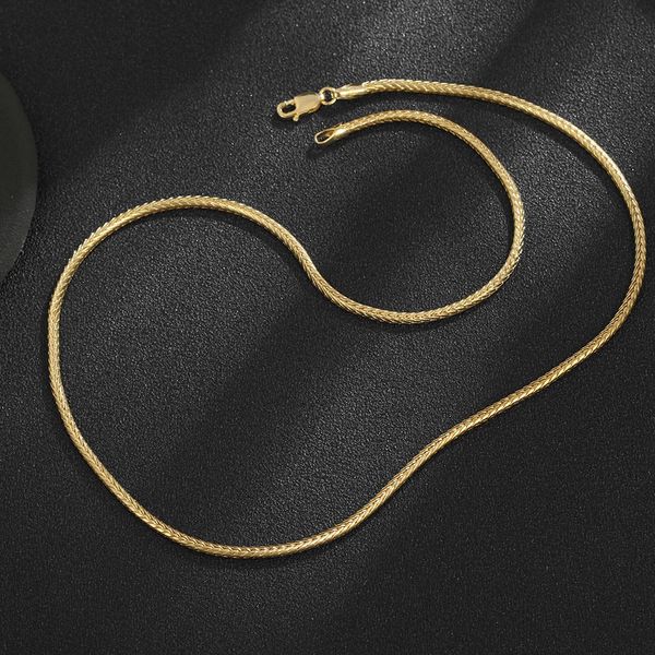 Sautoirs HOYON réel 18K chaîne or Original argent 925 collier 2m 1820 pouces serpent Dragon os cou collier pour hommes femmes bijoux fins 231129