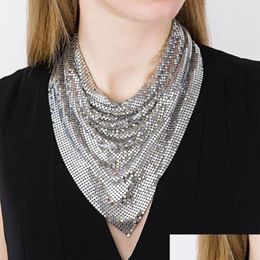 Chokers Bijoux indiens Shining Metal Slice Colliers Choker Colliers pour femmes Bohemia Déclaration Maxi Manilai 230524 Drop livraison Pend Dhklt