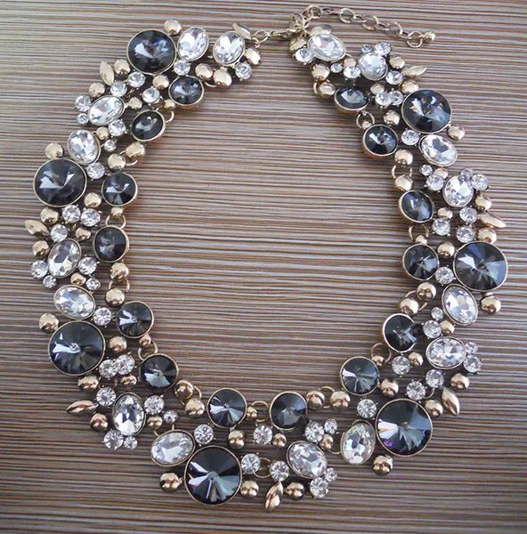 Colliers Déclaration indienne Grand Collier Collier Collier Femmes Cristal Strass Vintage Maxi Chunky Big Bib Collier Bijoux Accessoires 231101