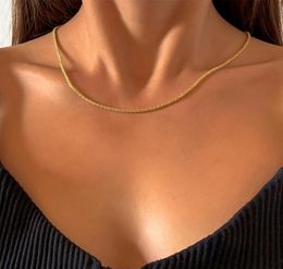 Colliers Lacteo Vintage Gold Couleur Métal Clavicule Collier Collier Pour Femmes Steampunk Chaîne Charme Bijoux Accessoires6116256