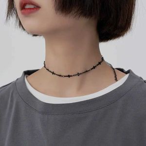 Chokers punk roestvrijstalen ketting ketting voor vrouwen hiphop gothic cross ketting rock mode sieraden geschenken d240514