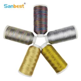 Chokers Sanbest 6 Strons Metallic Weaving File Shiny Effet Bijoux Filetages DIY Bracelet Bracelet STRING TEAVE
