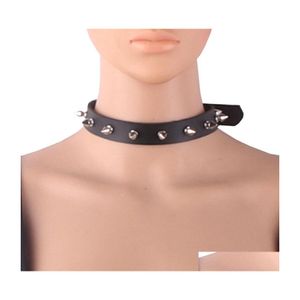 Chokers sexy gotisch roze puntige punk choker kraag met spikes klinknagels vrouwen mannen bezaaid chocker ketting gothy sieraden drop levering dhulg