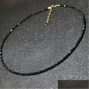 Colliers simples perles noires collier court Femme Bijoux femmes colliers ras du cou Bijoux Femme dames livraison directe Bijoux Nec Dhgarden Otjo1