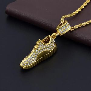 Chokers Rvs Crystal Zirkoon Touw Ketting Hip Hop Mannen Vrouwen Basketbal Schoen Sport Hanger Ketting Sieraden Drop 231025