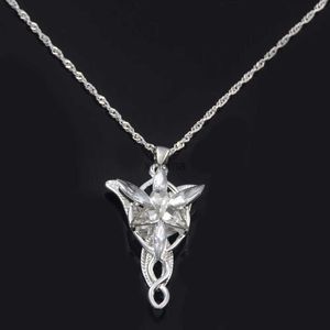 Colliers Le Seigneur des Anneaux Collier Elfe Princesse Arwen Twilight Star Cristal Pendentif Colliers pour Femmes Ras Du Cou Bijoux Cadeau YQ240201