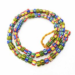 Gargantillas TSB0008 Nepal Mano Colorido Azafrán Murano Beads Strand Antiqued Trade Beaded Necklace 230503
