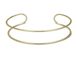 Chokers deux lignes métalliques Golden Chocker Bib Col Colliers Choker Colliers pour femme 2022 Bijoux Bijoux de Bijouxchoker6081285