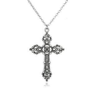Chokers Vintage Crosses Pendant Necklace Goth Jewelry Accessories Gothic Grunge Chain Y2k Fashion Women Things Men 231025