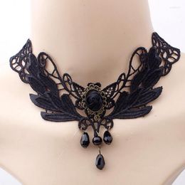 Chokers vintage etnische ketting choker zwarte boetiek kant voor vrouwen sieraden kettingen hangers charmes sieraden cf2Chokers godl22