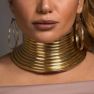 Colliers Vintage déclaration collier ras du cou pour femmes bijoux africains couleur or cuir Maxi grand collier collier ajusté UKNE 230921