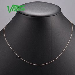 Chokers VISTOSO Gouden Ketting Voor Vrouwen Echt 14 K 585 Rose/Geel/Wit Gouden Ketting Ketting 42 cm Fijne Sieraden 231101